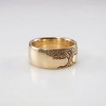 Women's Wide Engraved Ring
