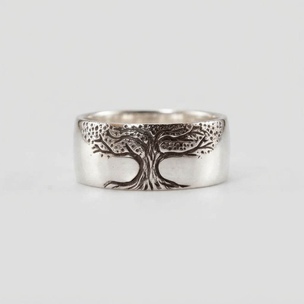 Women's Wide Engraved Ring