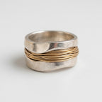 Women's Wide Two-Tone Ring