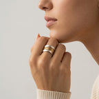Women's Wide Two-Tone Ring