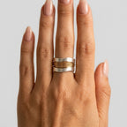 Women's Wide Two-Tone Ring