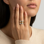 Women's Wide Two-Tone Ring