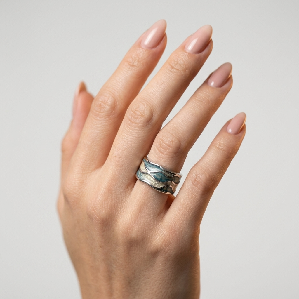 Women's Wide Wave Ring