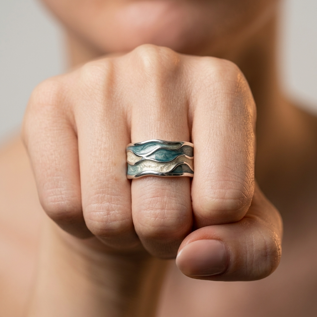 Women's Wide Wave Ring