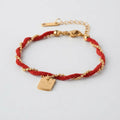 Women's Woven Cord Good Luck Charm Bracelet