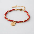 Women's Woven Cord Good Luck Charm Bracelet